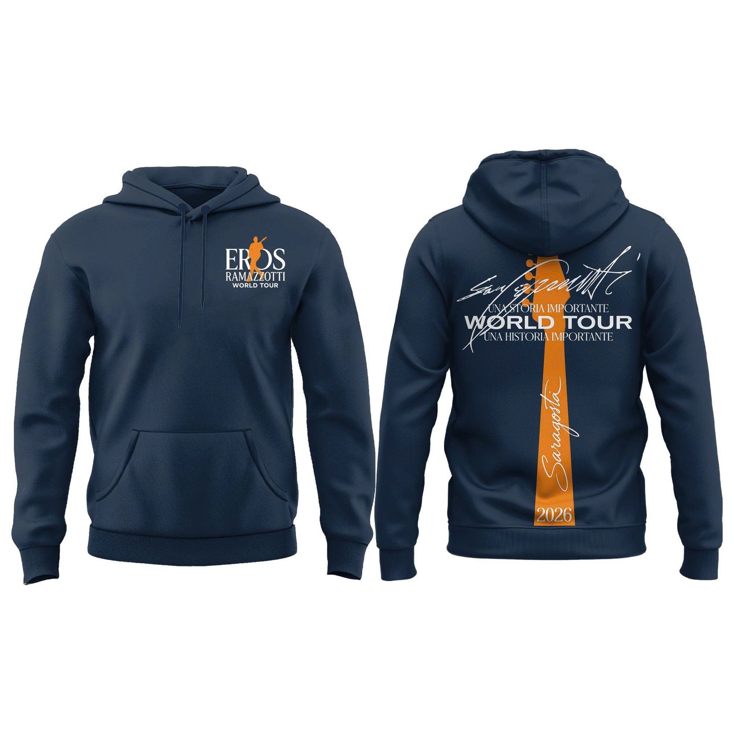 Eros Ramazzotti UNA STORIA IMPORTANTE WORLD TOUR 2026 Limited Edition Royal Hoodie