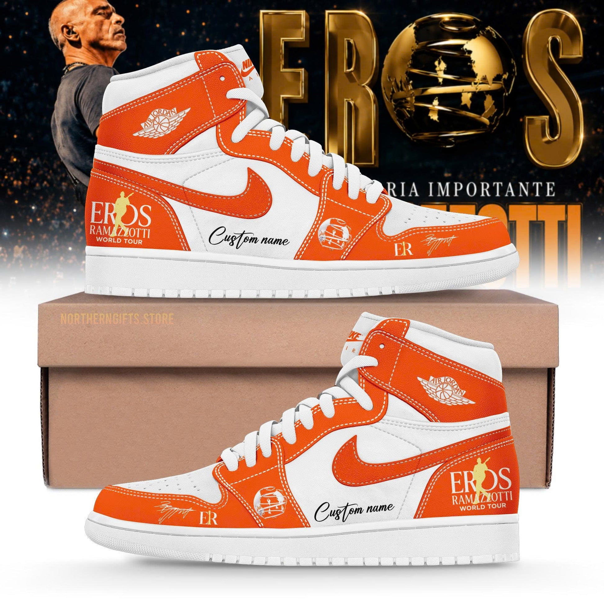 Eros Ramazzotti UNA STORIA IMPORTANTE WORLD TOUR 2026 Custom Name AJ1